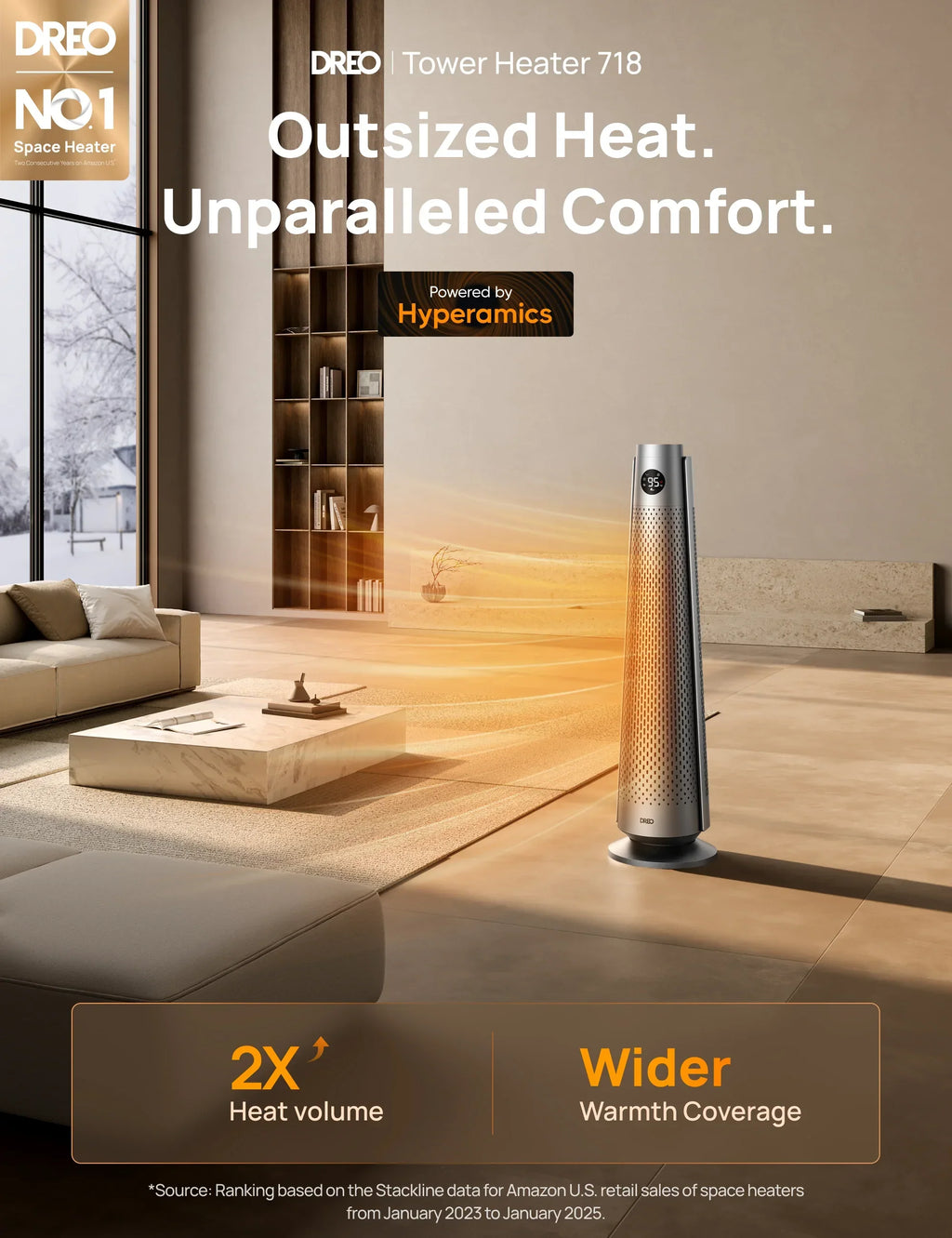 DREO Tower Space Heater