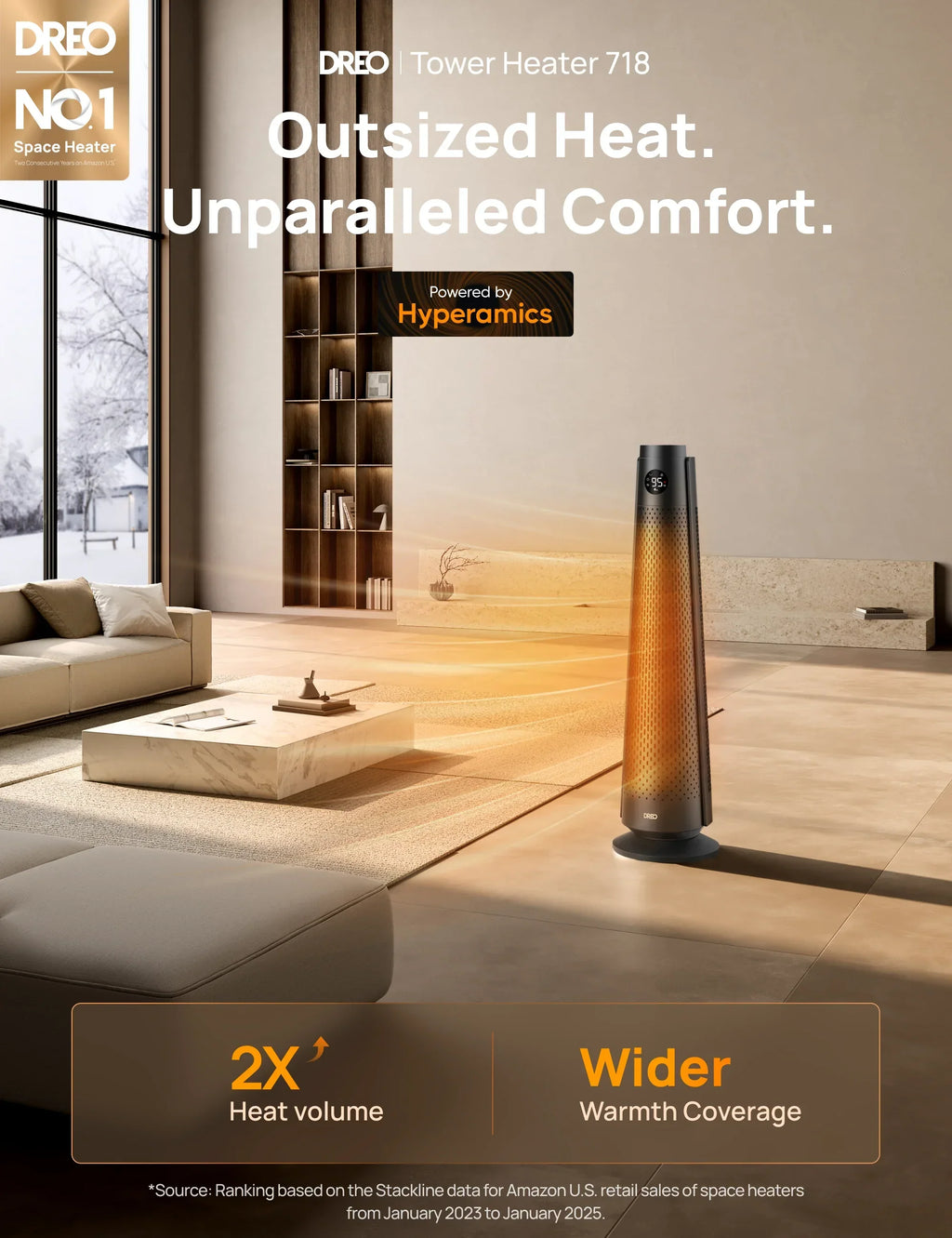 DREO Tower Space Heater