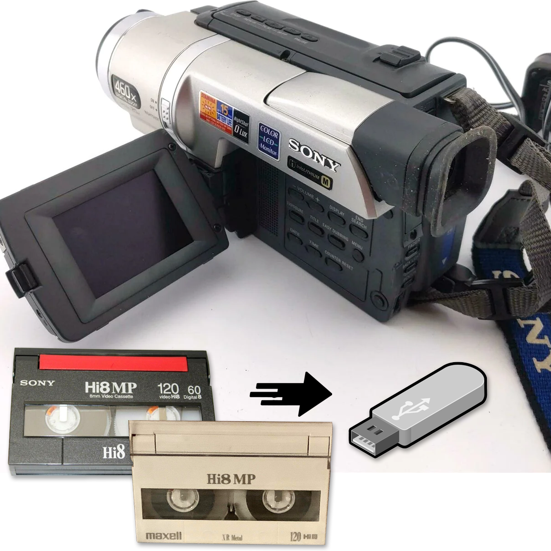 Tech Collector Hi8 and 8mm Camcorder Transfer Bundle