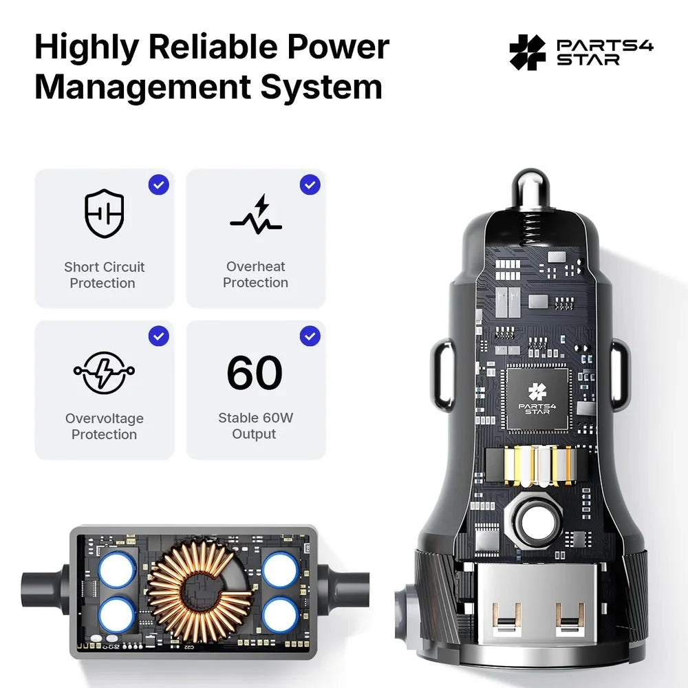 Parts4Star 30V Vehicle Power Adapter