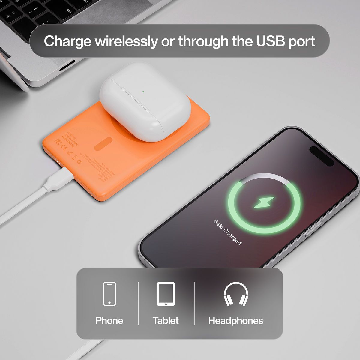 Shop Statik Magnetic Wireless Power Bank