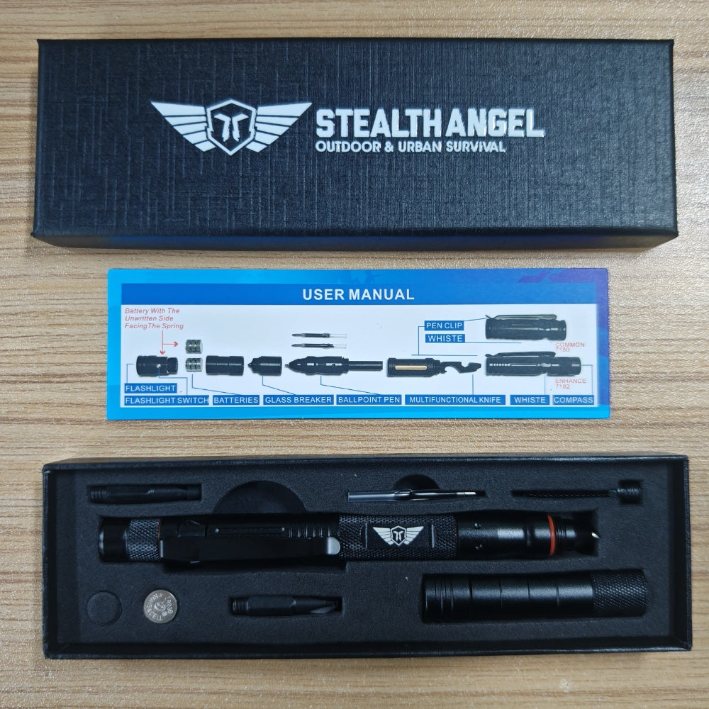 Stealth Angel Survival 16-in-1 Flashlight Survival Tool