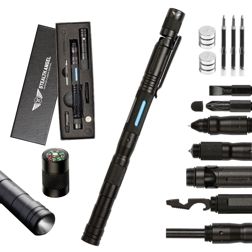 Stealth Angel Survival 16-in-1 Flashlight Survival Tool