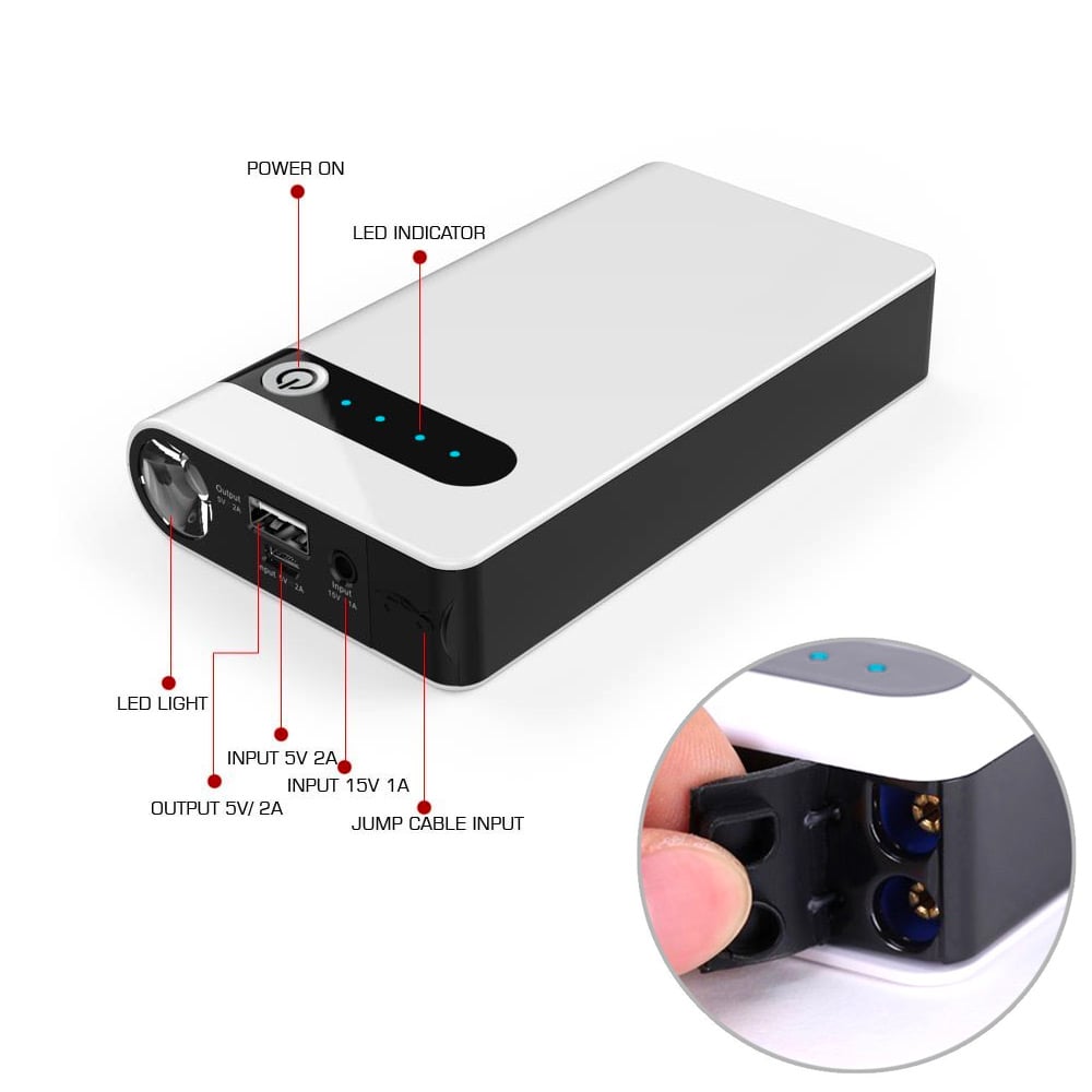 Stealth Angel Survival 12V Portable Vehicle Jump Starter and Power Bank