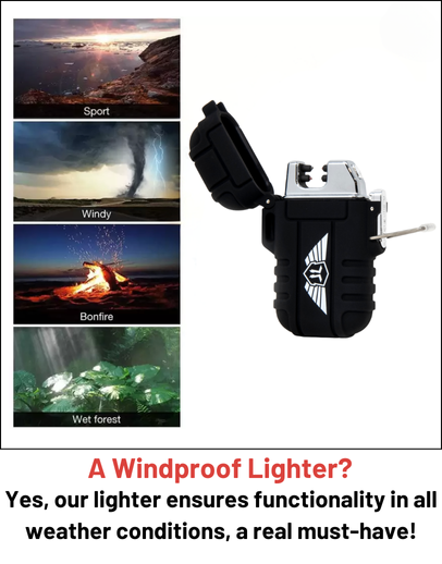 Stealth Angel Survival Rechargeable Dual-Arc Plasma Lighter