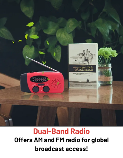 Stealth Angel Survival Emergency Weather Radio with Flashlight and Power Bank
