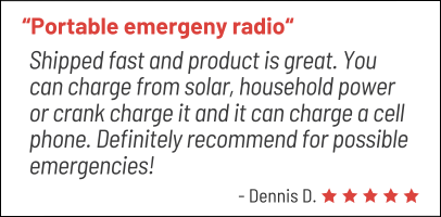 Stealth Angel Survival Emergency Weather Radio with Flashlight and Power Bank