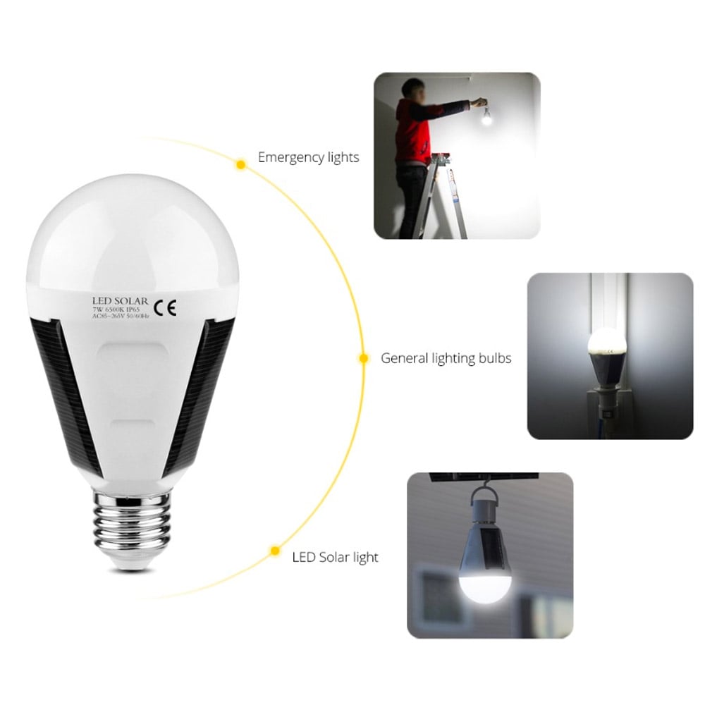 Stealth Angel Survival Solar Rechargeable 12W LED Light Bulb