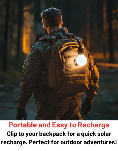 Stealth Angel Survival Solar Rechargeable 12W LED Light Bulb