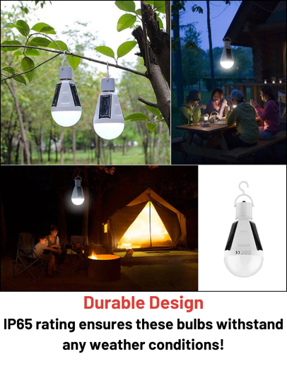 Stealth Angel Survival Solar Rechargeable 12W LED Light Bulb