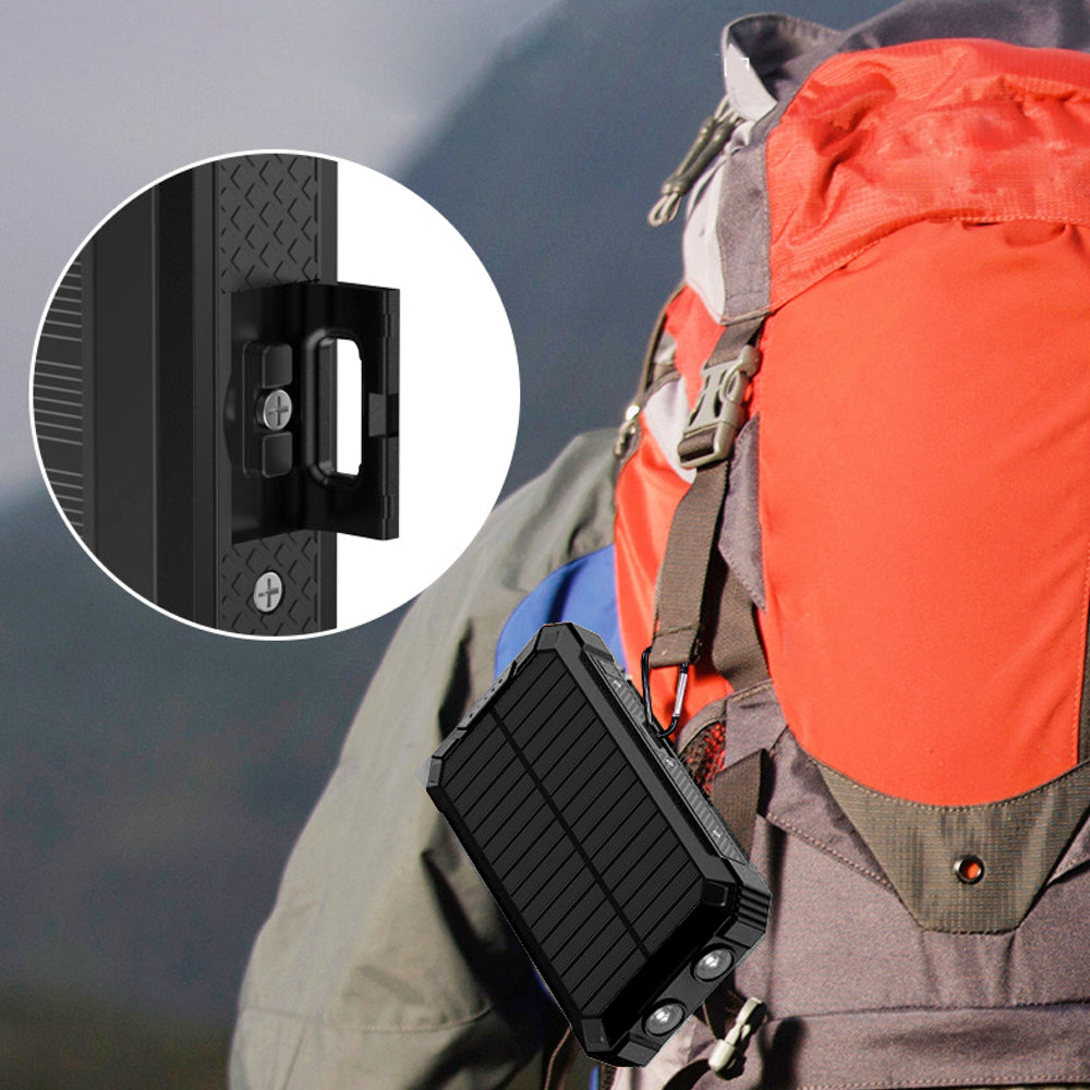 Stealth Angel Survival 20,000mAh Solar Power Bank with Built-In Cables