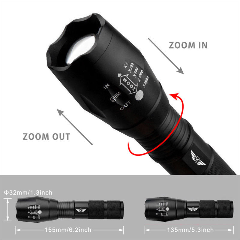 Stealth Angel Survival Rechargeable Tactical Flashlight Kit