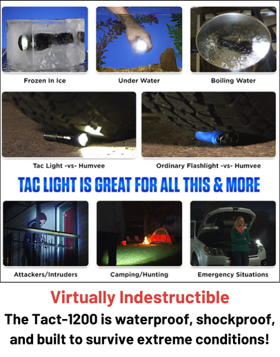 Stealth Angel Survival Rechargeable Tactical Flashlight Kit
