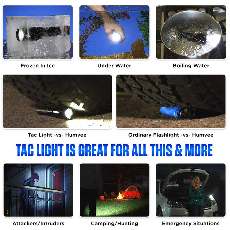 Stealth Angel Survival Rechargeable Tactical Flashlight Kit