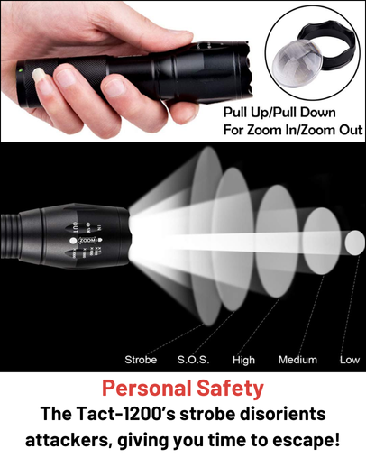Stealth Angel Survival Rechargeable Tactical Flashlight Kit
