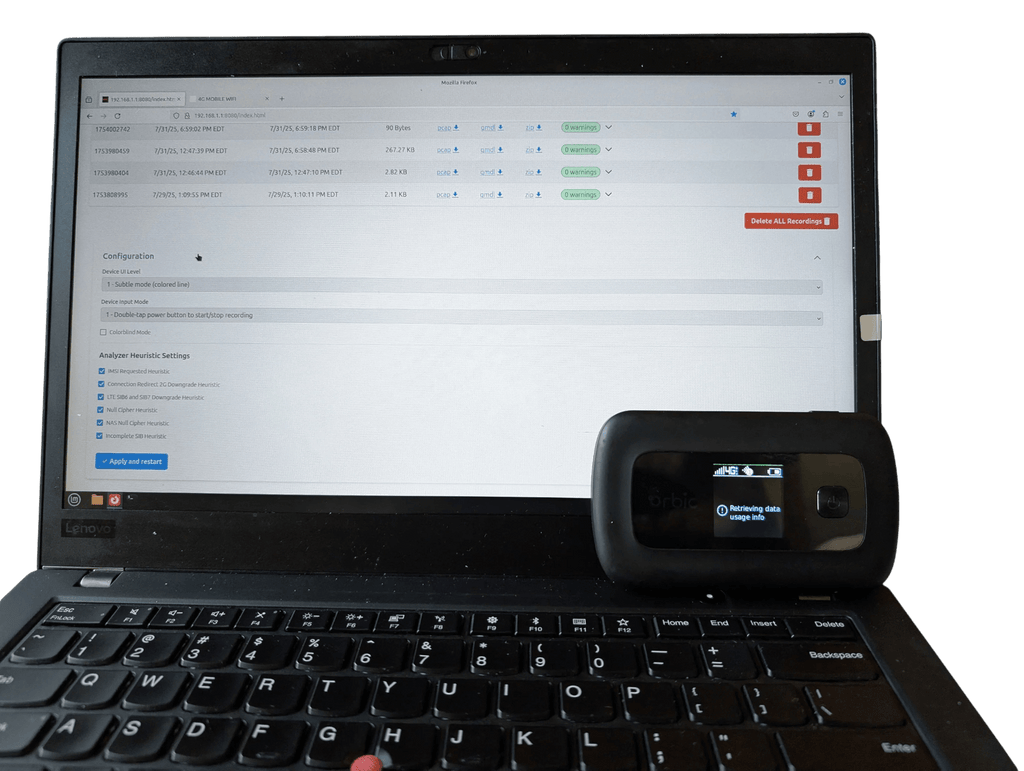 STS Technologies LLC Cellular Signal Anomaly Detector