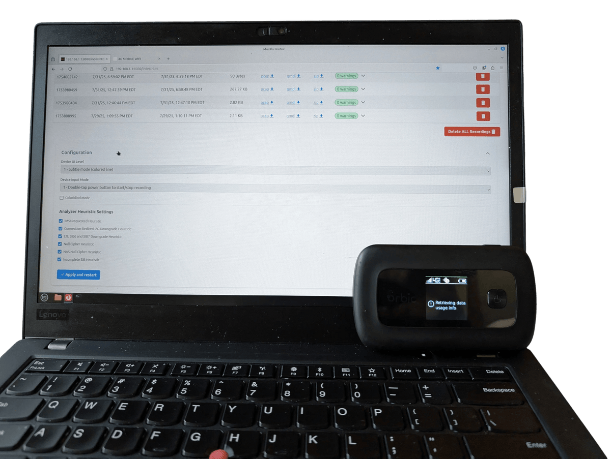 STS Technologies LLC Cellular Signal Anomaly Detector