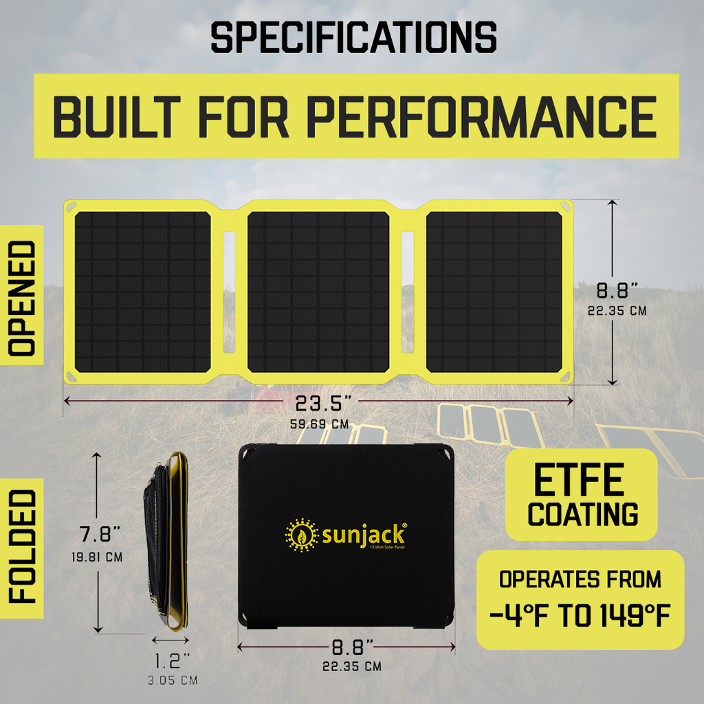 sunjack 15W Foldable Solar Panel Charger