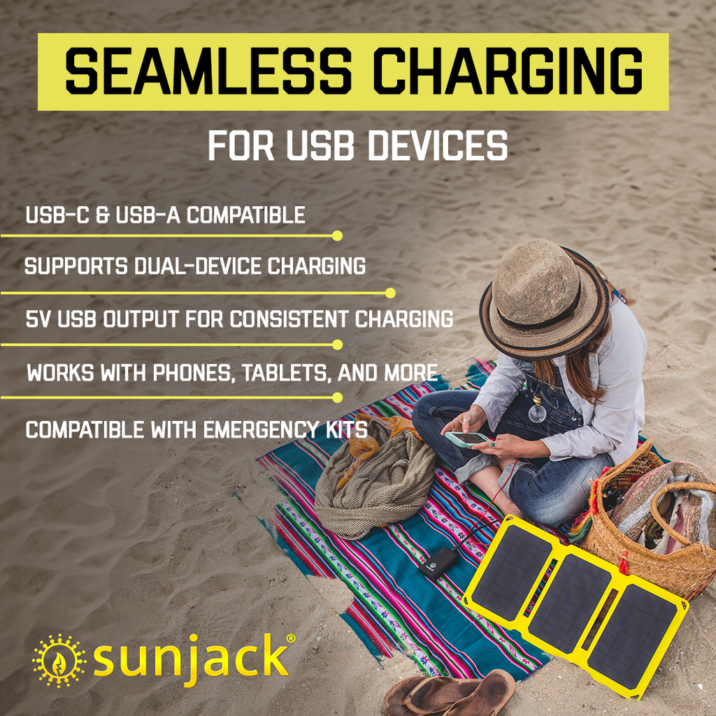 sunjack 25W Foldable Solar Panel Charger