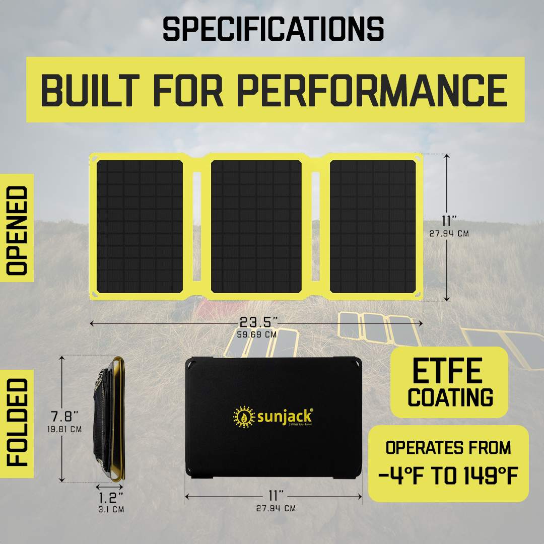 sunjack 25W Foldable Solar Panel Charger