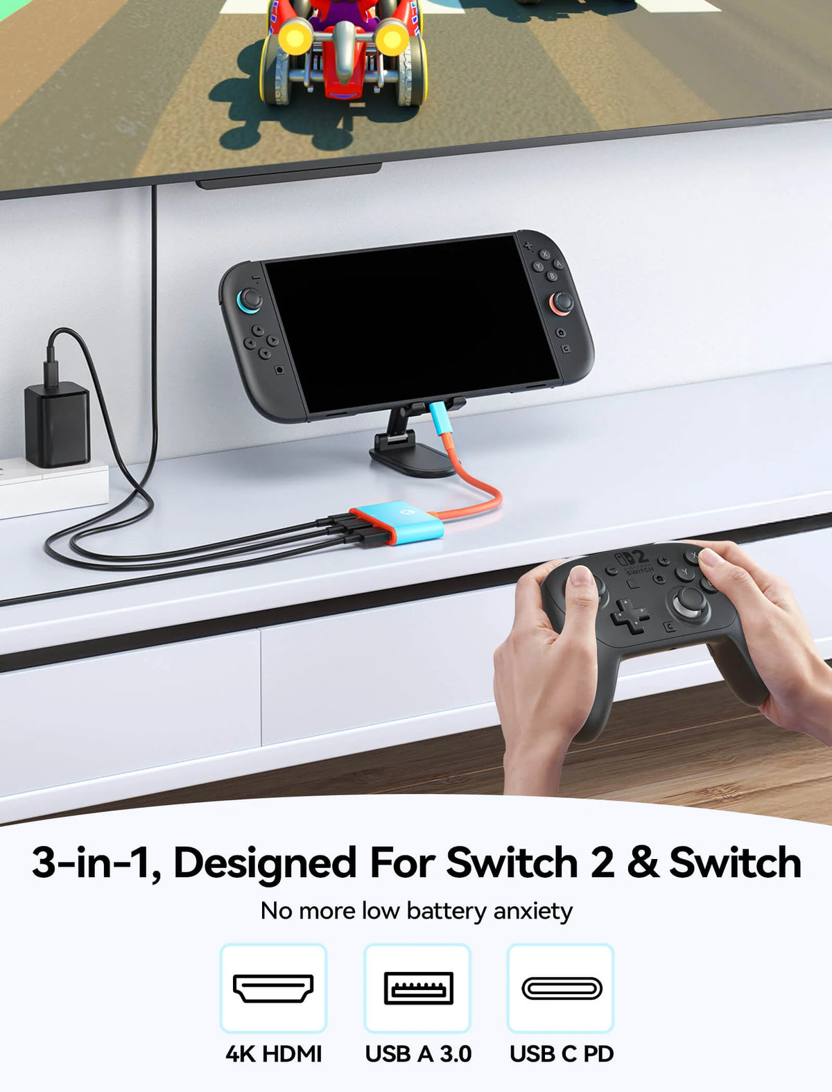 JSAUX GAMING USB-C HDMI Dock Adapter