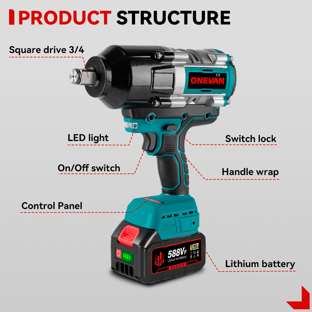 ONEVAN Cordless Impact Wrench
