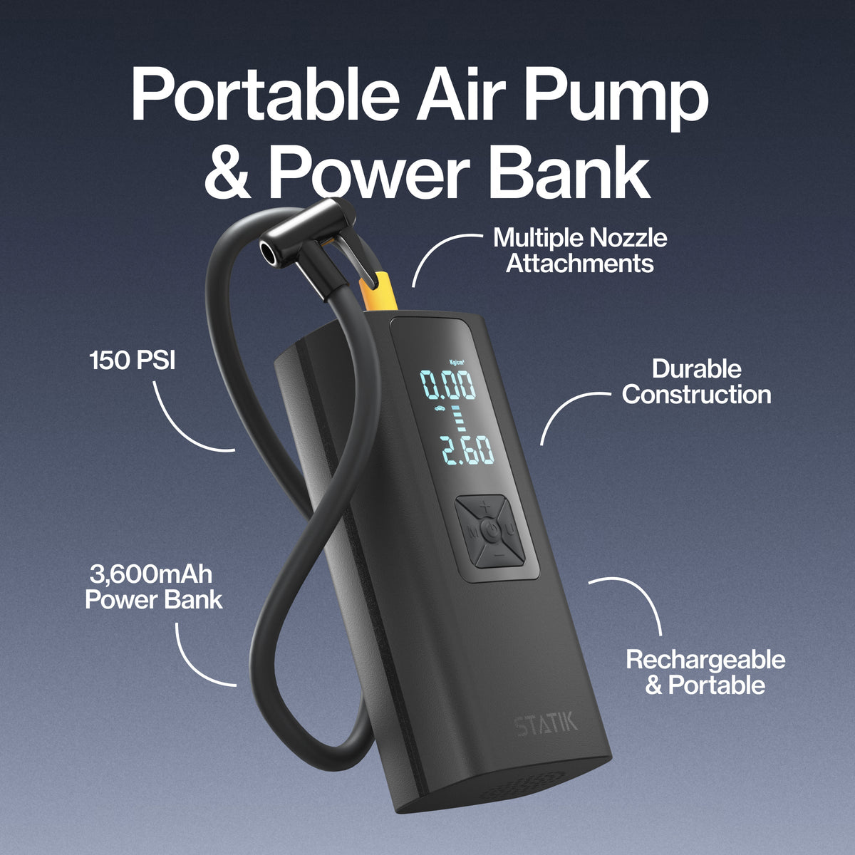 Shop Statik Portable Rechargeable Tire Inflator
