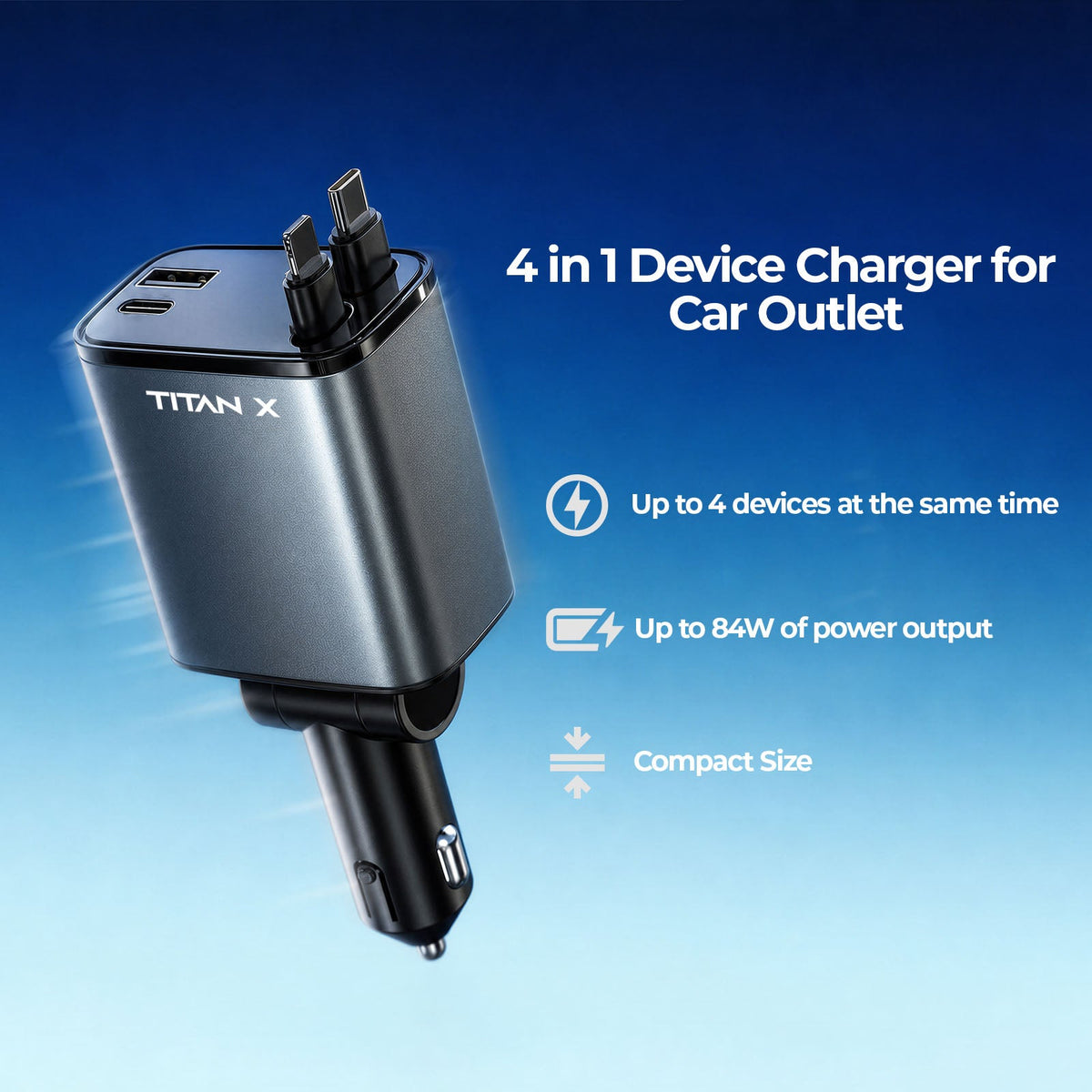TITAN X Four-Output Car Device Charger