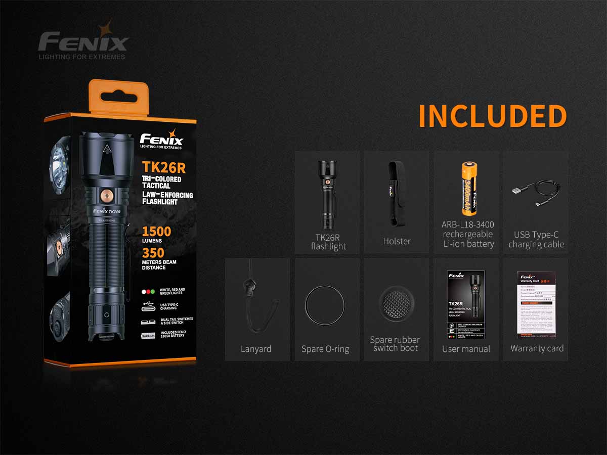 Fenix Rechargeable Tactical Flashlight