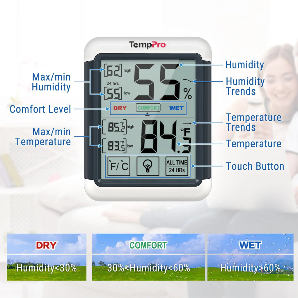 TempPro Indoor Thermometer and Hygrometer