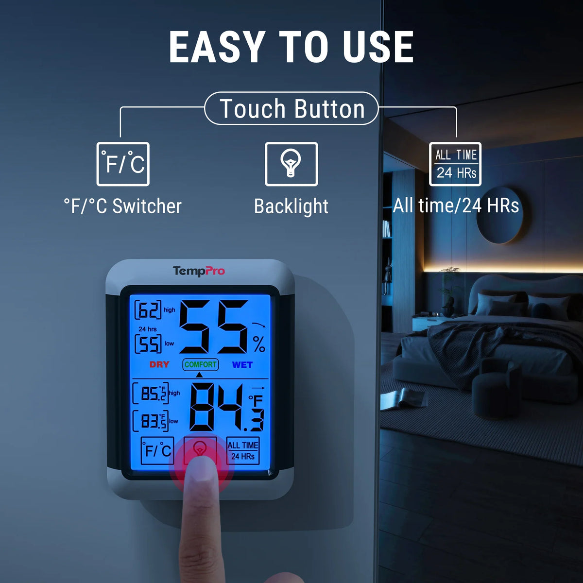 TempPro Indoor Thermometer and Hygrometer