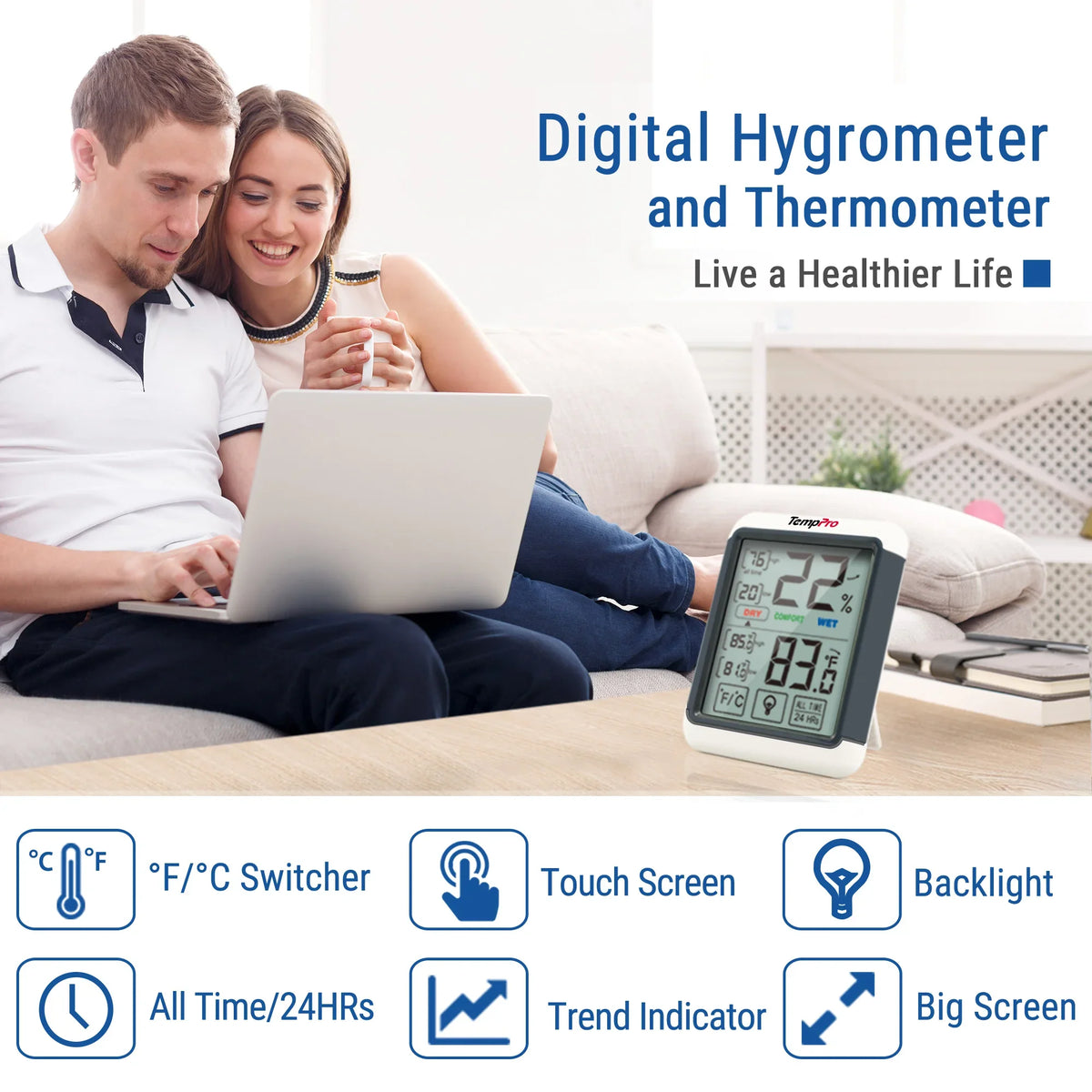 TempPro Indoor Thermometer and Hygrometer