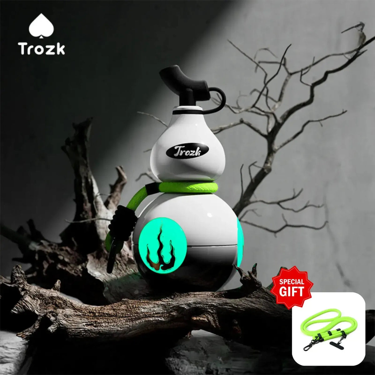 Trozk 10000mAh Retractable Cable Power Bank