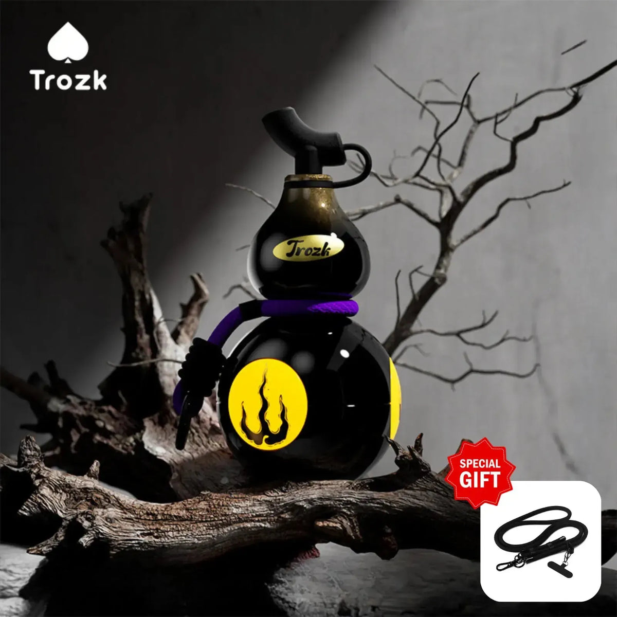 Trozk 10000mAh Retractable Cable Power Bank