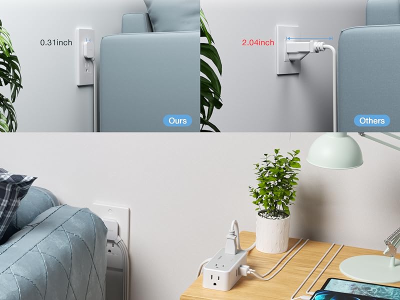 TESSAN USB Surge Protector Power Strip