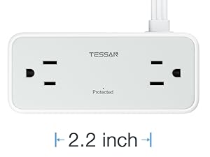 TESSAN USB Surge Protector Power Strip