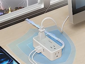 TESSAN USB Surge Protector Power Strip