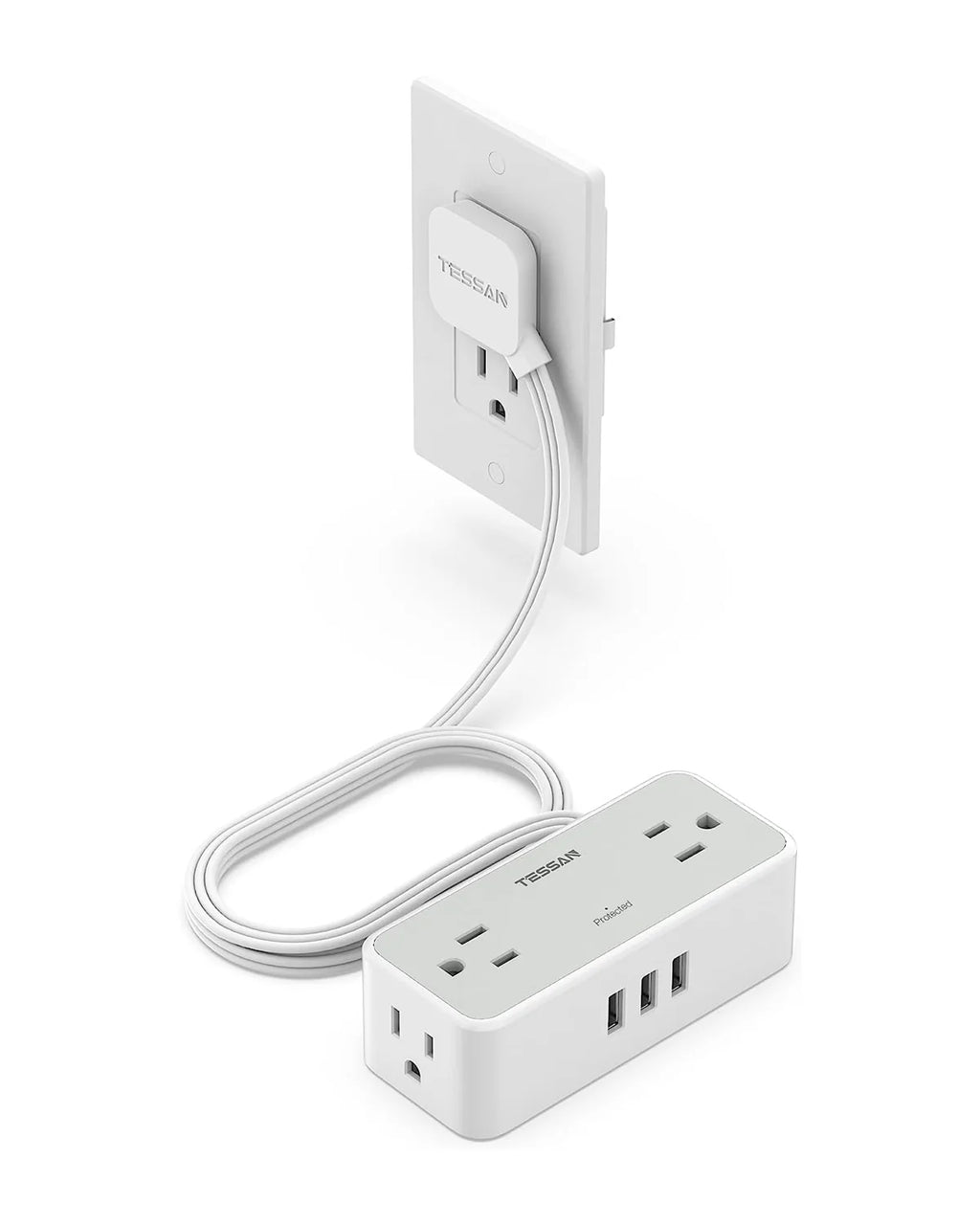 TESSAN USB Surge Protector Power Strip