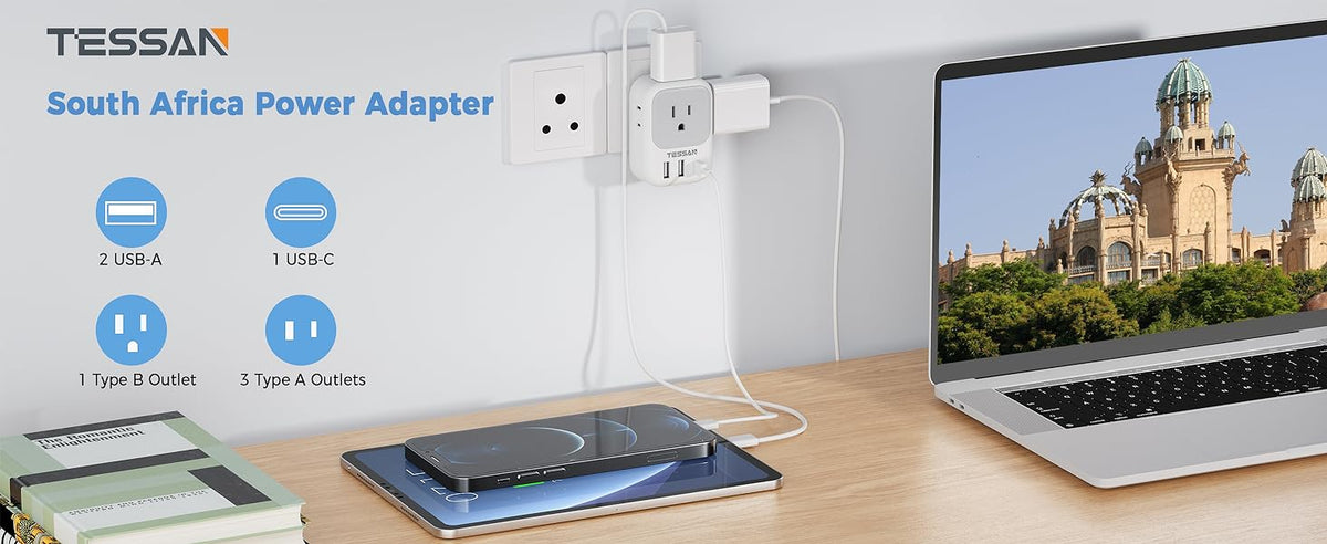 TESSAN USB Surge Protector Power Strip