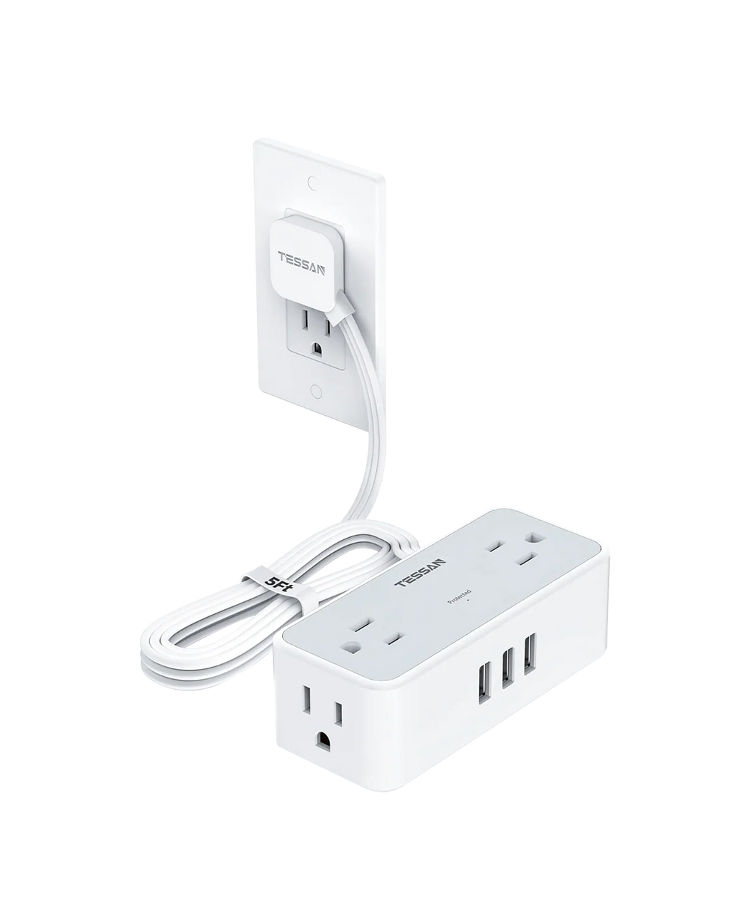 TESSAN USB Surge Protector Power Strip