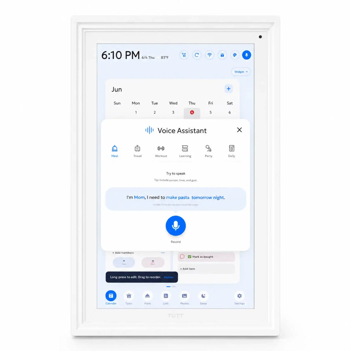 TUTT Smart Digital Calendar and Photo Frame