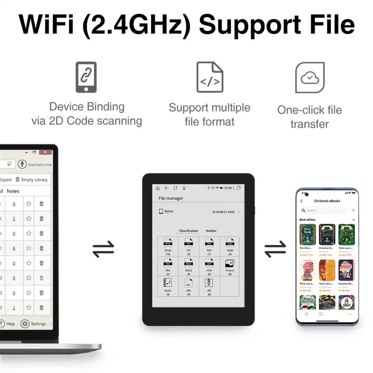 TUTT E-Ink E-Book Reader