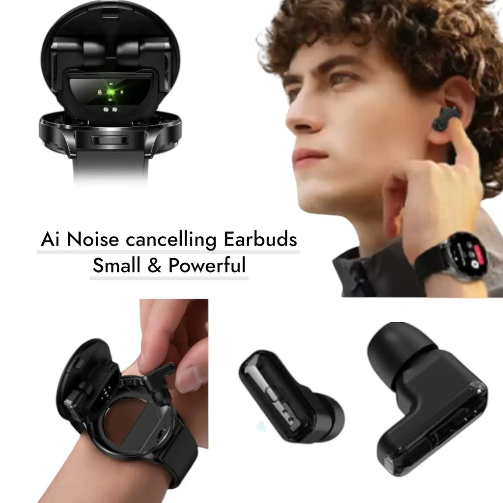 TUTT Smartwatch with Built-In TWS Earbuds