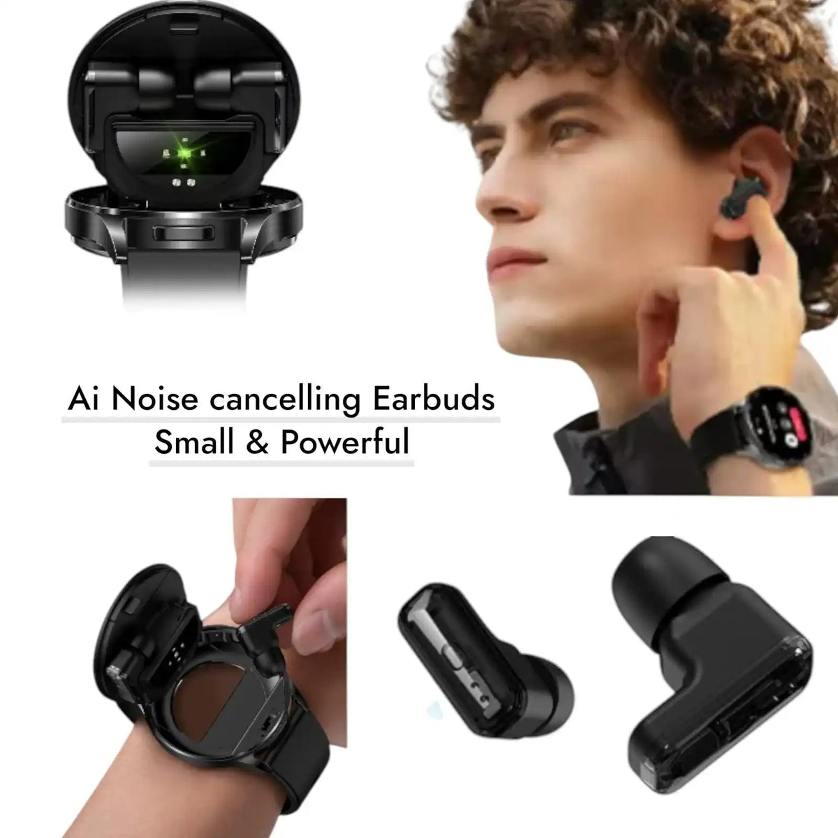TUTT Smartwatch with Built-In TWS Earbuds