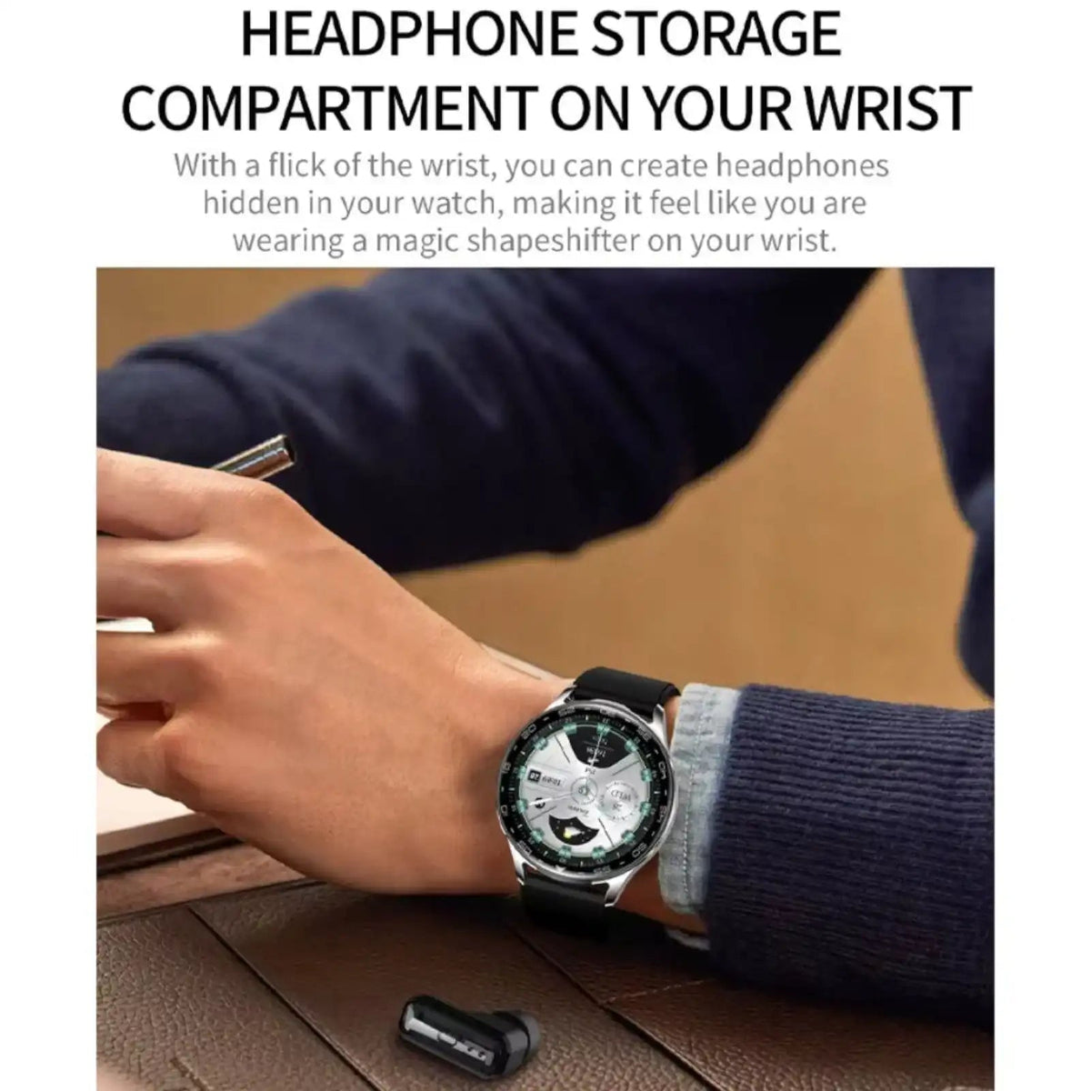 TUTT Smartwatch with Built-In TWS Earbuds