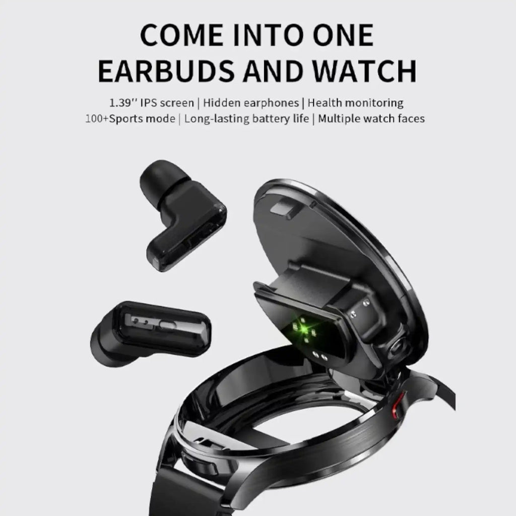 TUTT Smartwatch with Built-In TWS Earbuds
