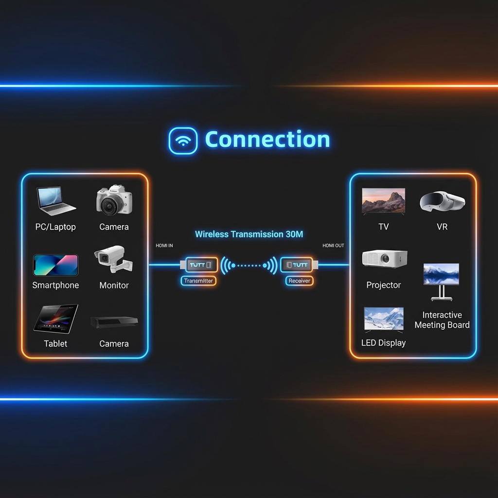 TUTT Wireless HDMI Transmitter and Receiver Kit