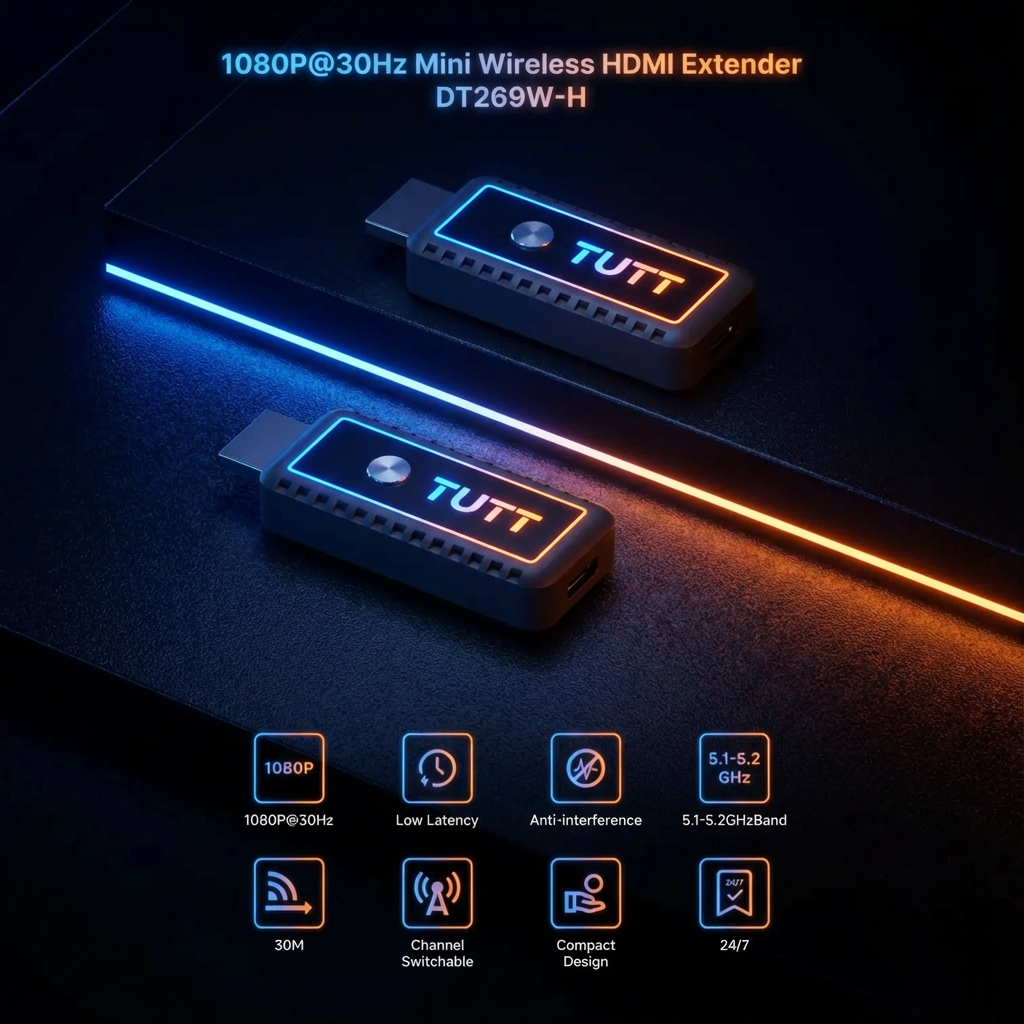 TUTT Wireless HDMI Transmitter and Receiver Kit