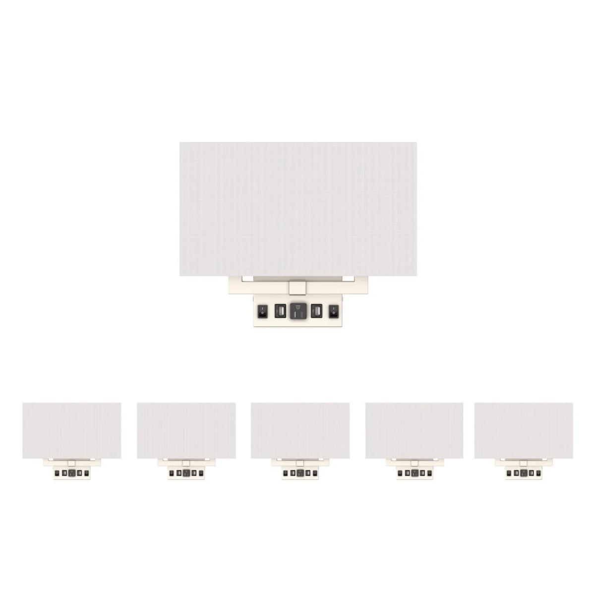 LEDMyplace Two-Light Wall Sconce with USB and Outlet