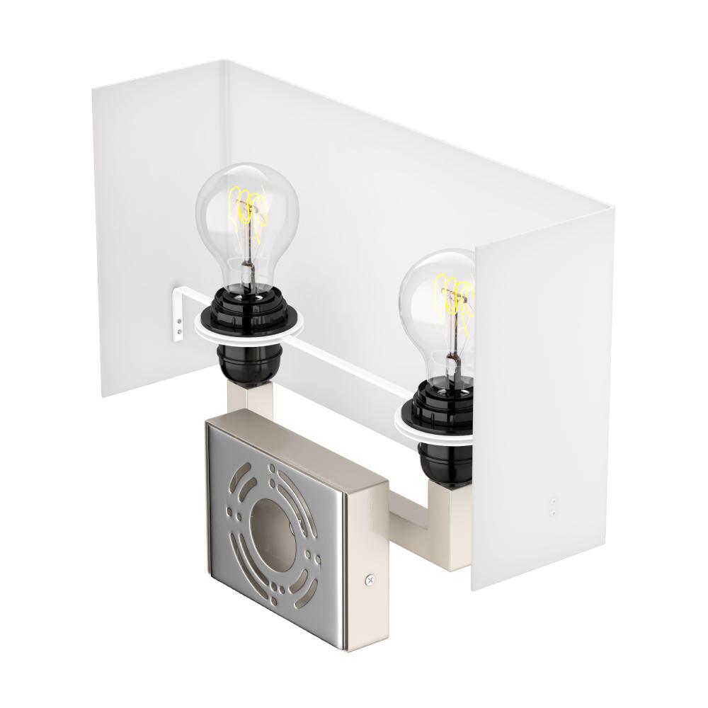 LEDMyplace Two-Light Wall Sconce with USB and Outlet